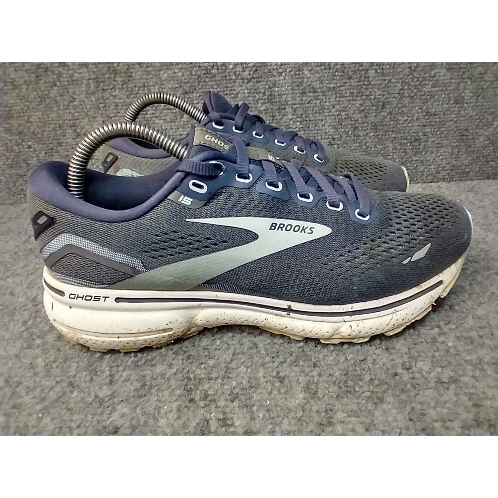 Brooks Ghost 15 Mens Running Shoes Navy Blue Grey 1203821B410 Size 8